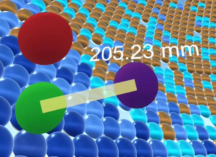 Visualization of vertex information in a simulated IBD event.