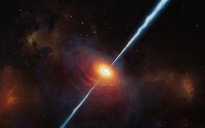 Artist's impression of jets from a black hole 2