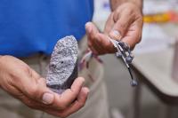 Ghassemi Holds A Core Sample - 2